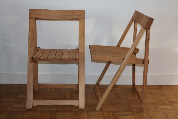 2 chaises pliantes Aldo Jacober (RESERVE)