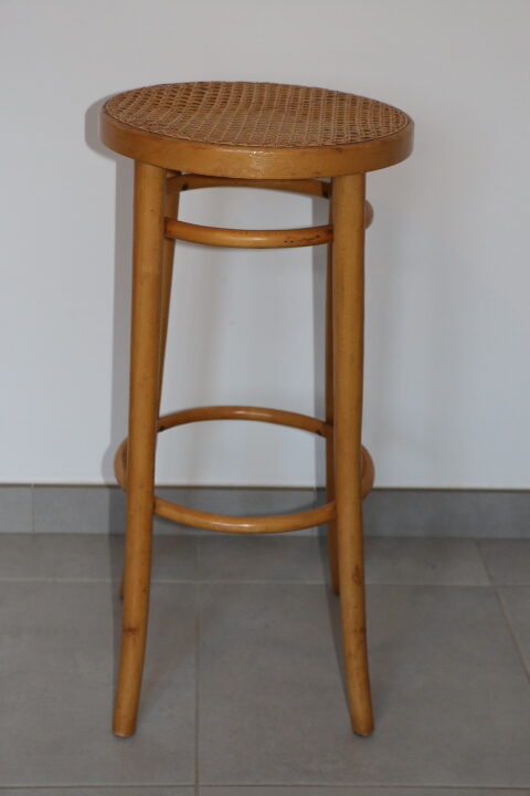 Tabouret bois canné 755mm