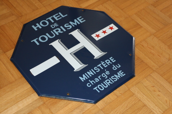 Plaque émaillée « hôtel de tourisme » 3 étoiles