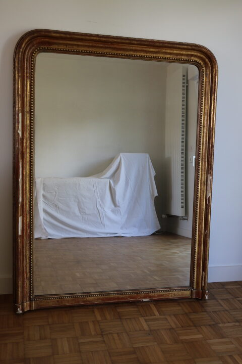 Miroir doré ancien 1420mm (RESERVE)