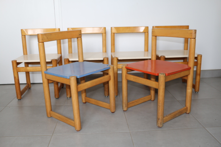 6 chaises enfant 1960 340mm 