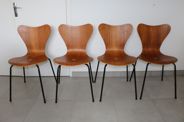 4 chaises « style JACOBSEN » 1960