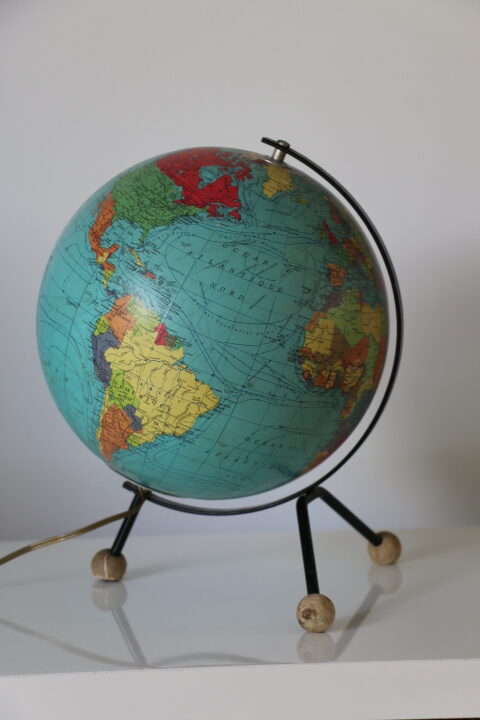 Globe terrestre lumineux TARIDE verre 1963