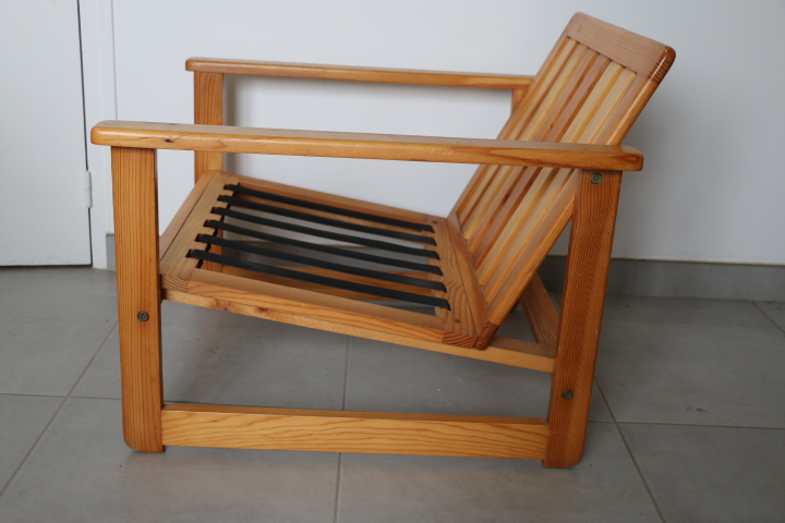 Structure fauteuil bois sans coussin