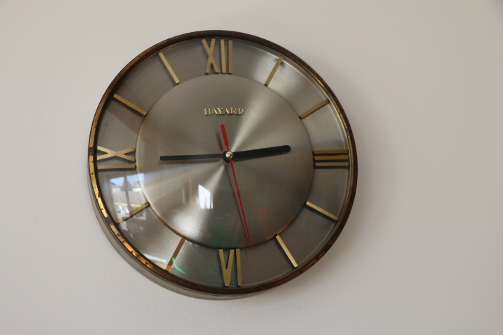 Horloge murale BAYARD acier chromé