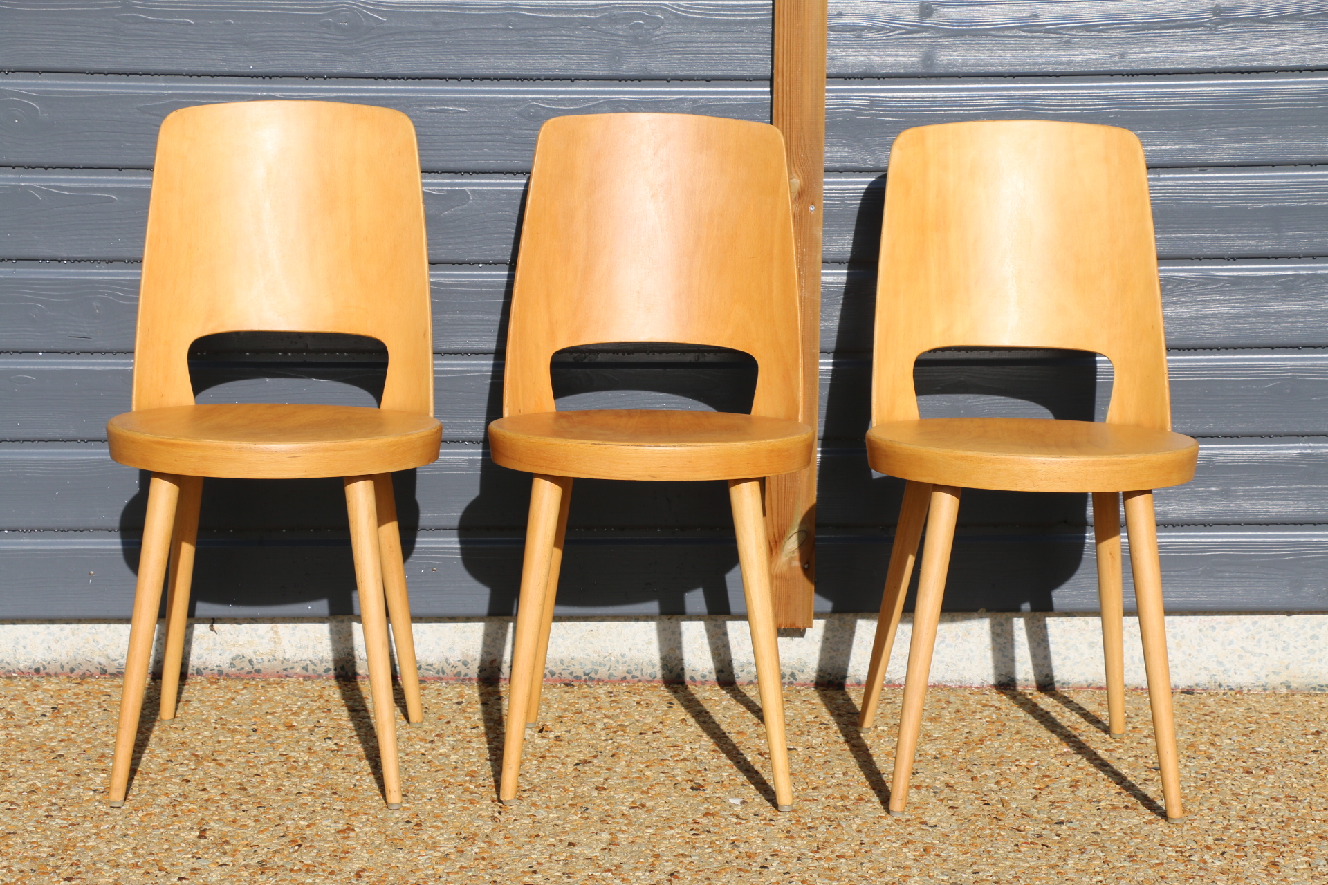 3 chaises BAUMANN « MONDOR » V1 claire