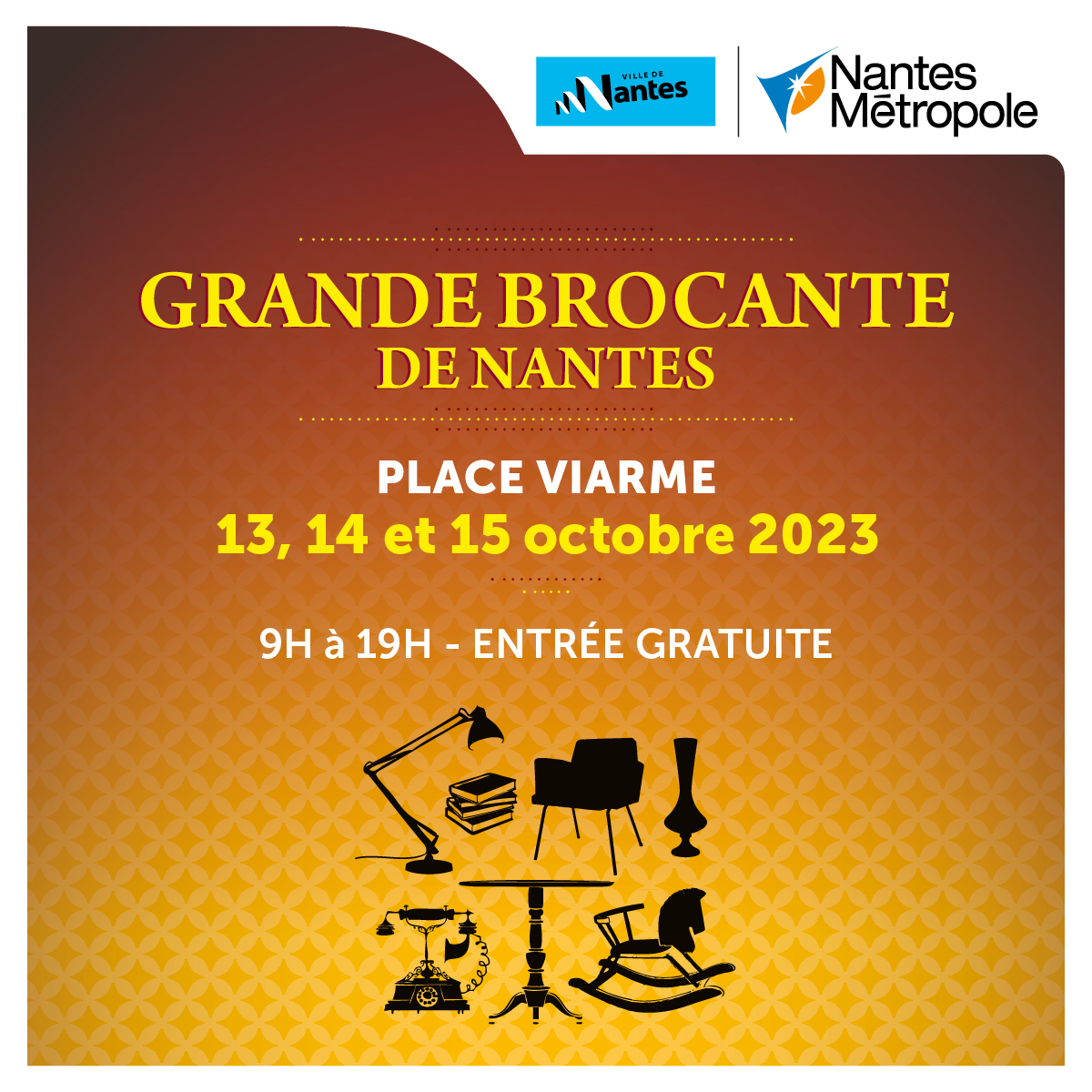 RDV Grande Brocante de Viarme Nantes 13/14/15 octobre 2023