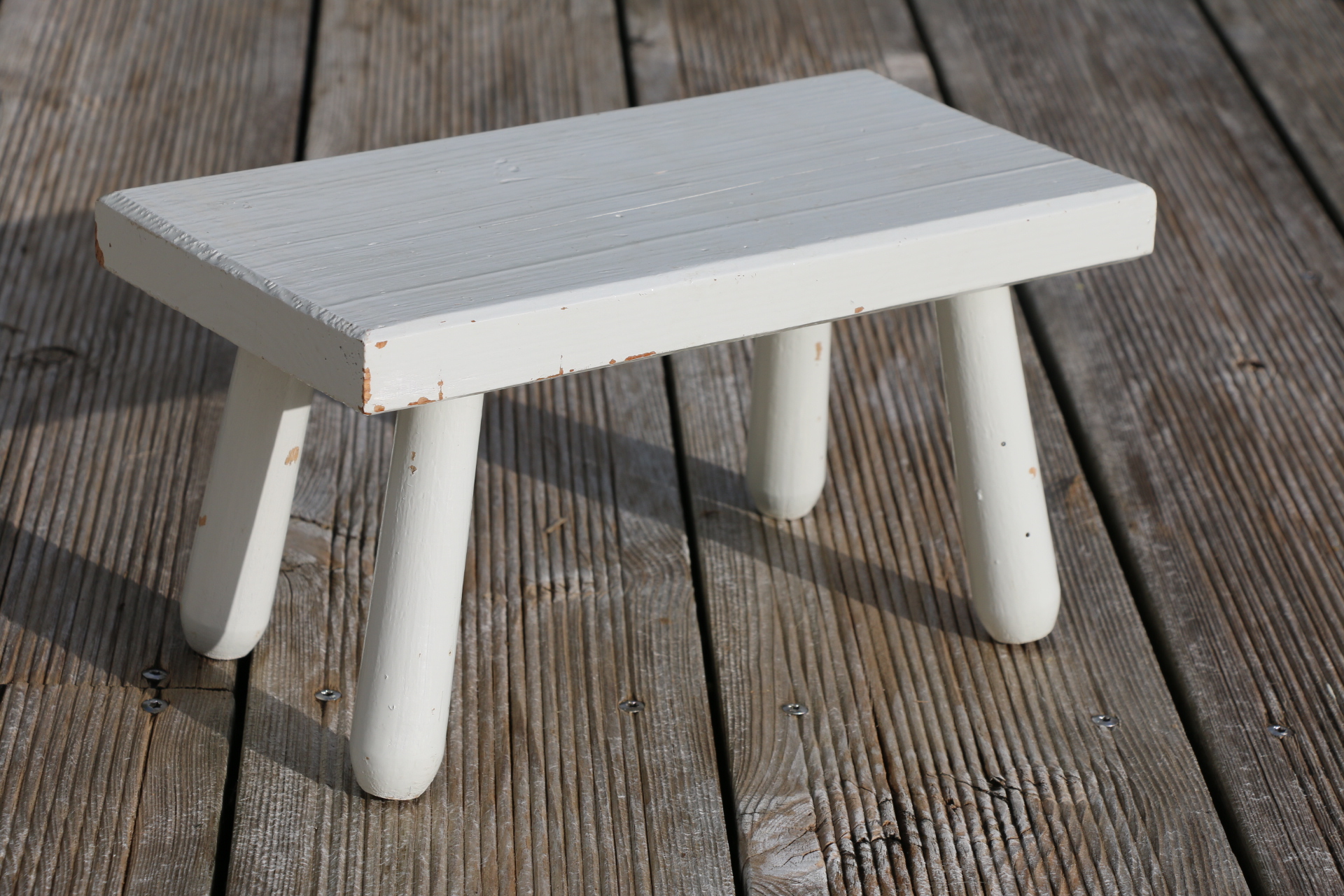 Mini tabouret /repose pieds gris