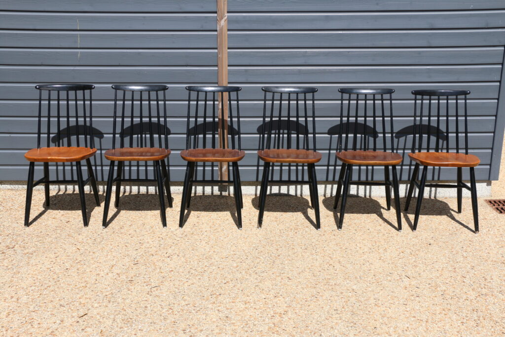 6 chaises Fanette d’ILMARI TAPIOVAARA