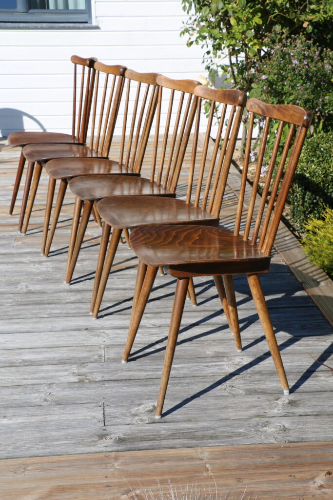 6 chaises BAUMANN V5 hêtre foncé