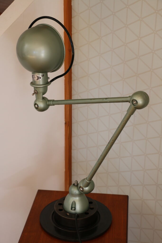 Lampe JIELDE 2 bras verte 1960