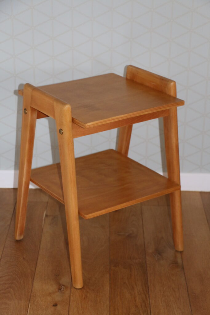 2 chevets chêne clair deux plateaux 1950