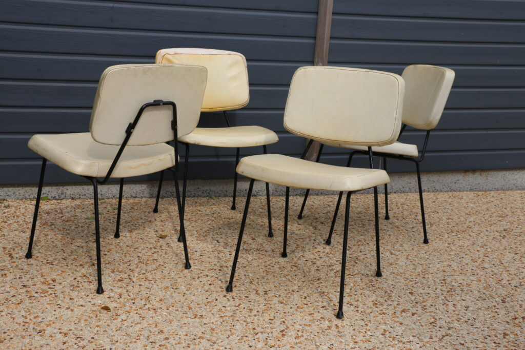 4 chaises CM196 PAULIN à restaurer