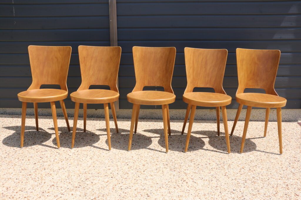 5 chaises BAUMANN « DOVE »