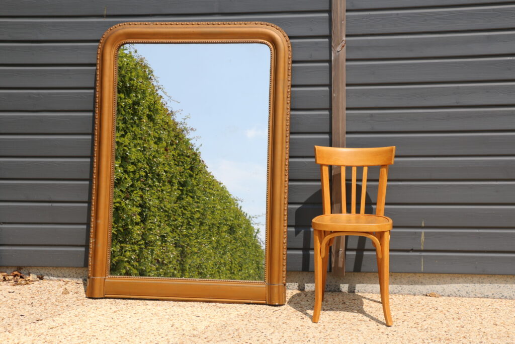 Miroir XXL doré ancien 1430mm 