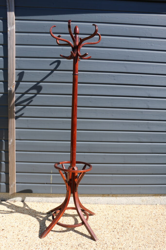 Portemanteau porte-parapluies BAUMANN acajou (A4)